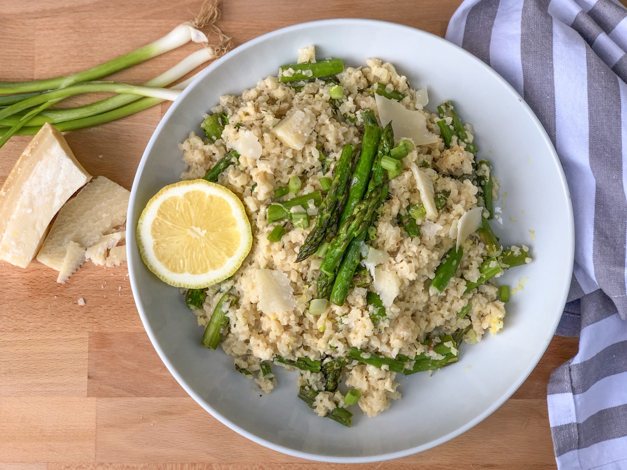Low Carb Lemon and Asparagus Risotto