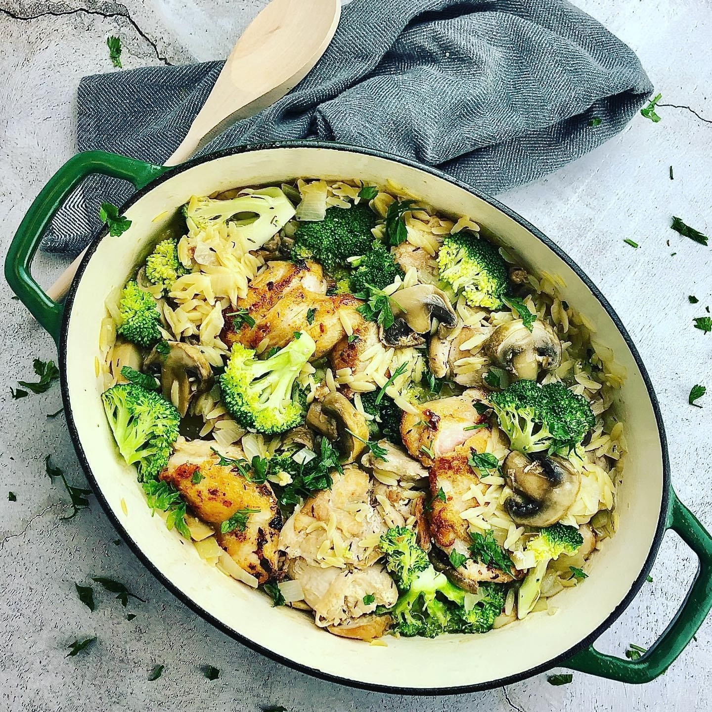 One Pot Lemon Chicken and Orzo