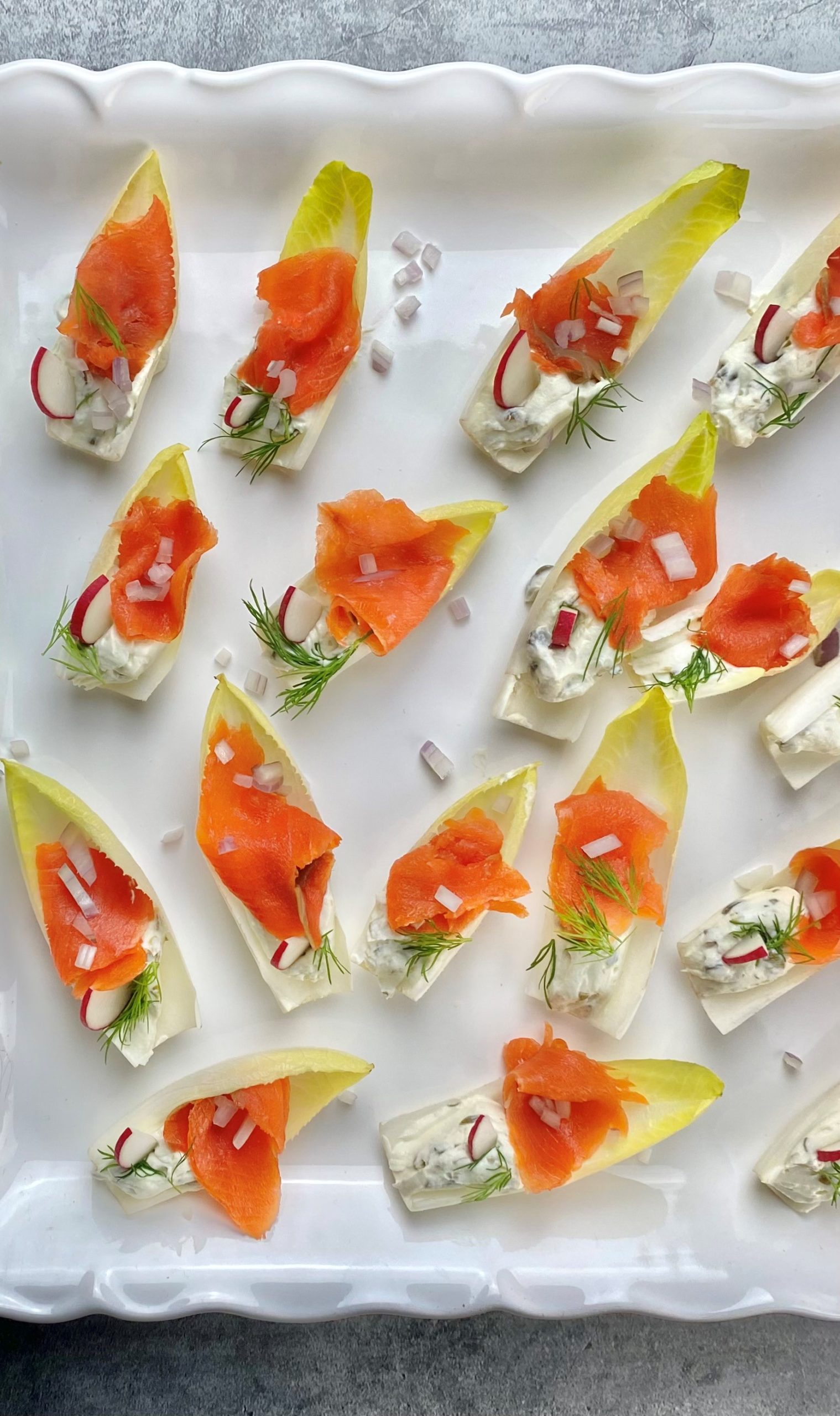 Smoked Salmon in Endive Boats